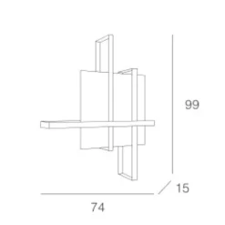 Plafoniere Moderne-Top Light Toplight cross plafoniera per cucina moderna bianco large rettangolare