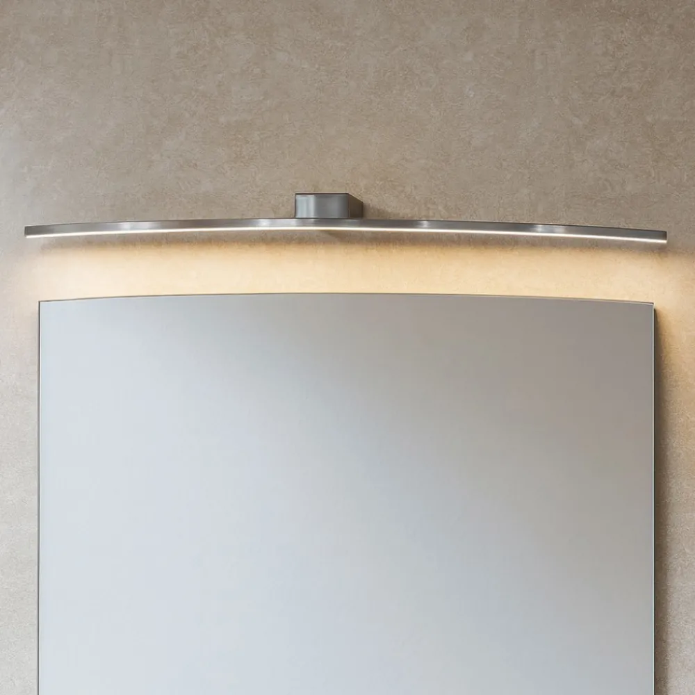 Applique Da Bagno-Top Light Toplight curved applique specchio da bagno cromo 4000k