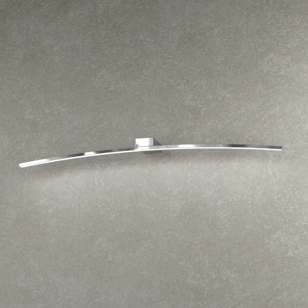 Applique Da Bagno-Top Light Toplight curved applique specchio da bagno cromo 4000k