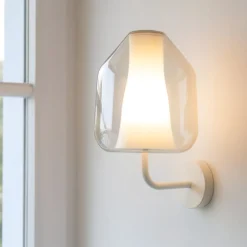 Applique Da Parete-Top Light Toplight double skin lampada da parete vetro ambra