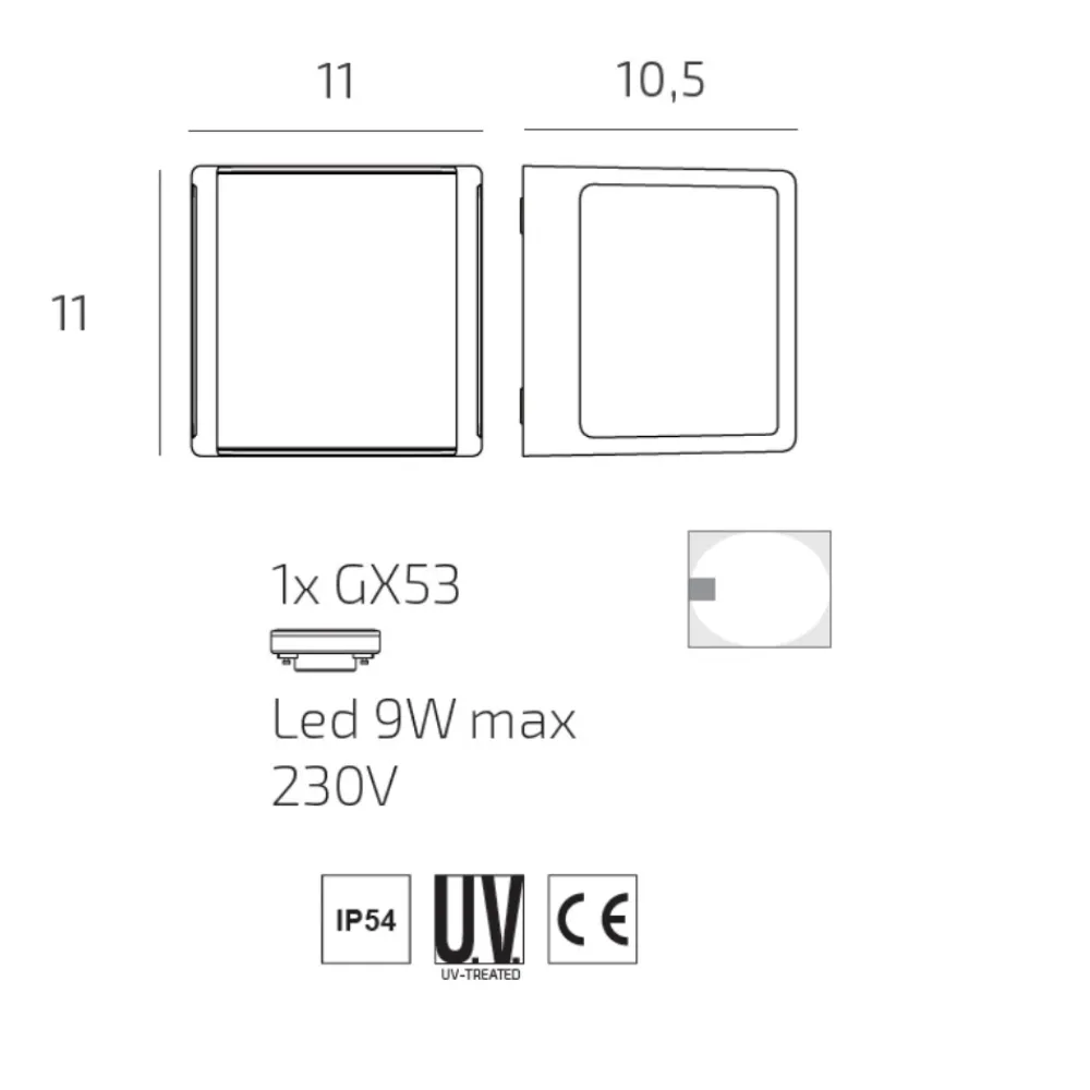 Applique Da Esterno-Top Light dubai applique da esterno moderno cubo antracite ip54