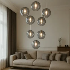 Lampadari Moderni-Top Light Toplight eclipse lampadario moderno sfere vetro per soggiorno