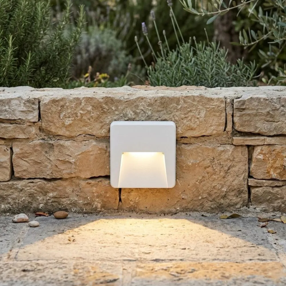 Segnapasso Led-Top Light extra segnapasso bianco da esterno a parete led 3w cct ip65