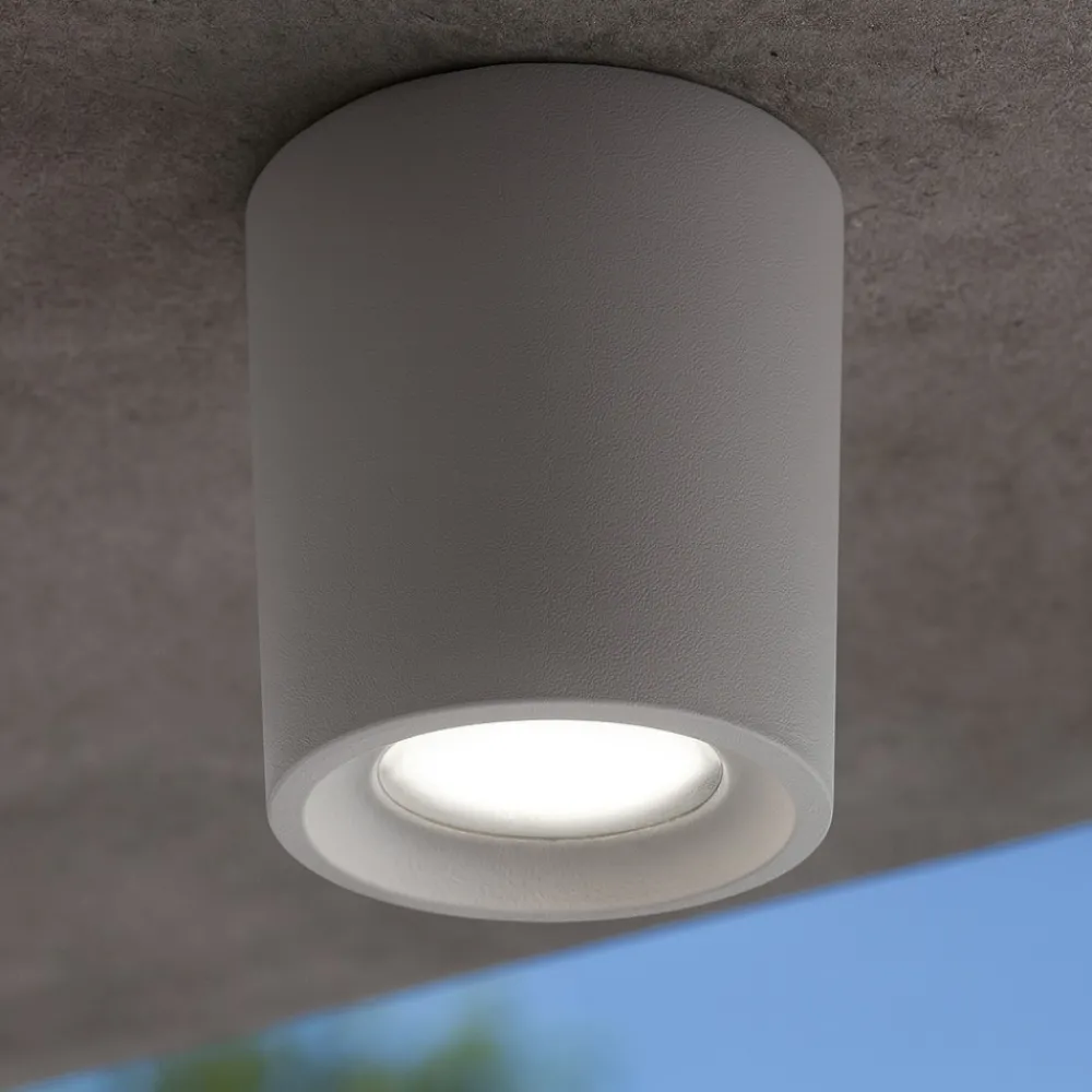 Faretti Da Esterno-Top Light faretto da esterno pisa grigio cilindro anti corrosione