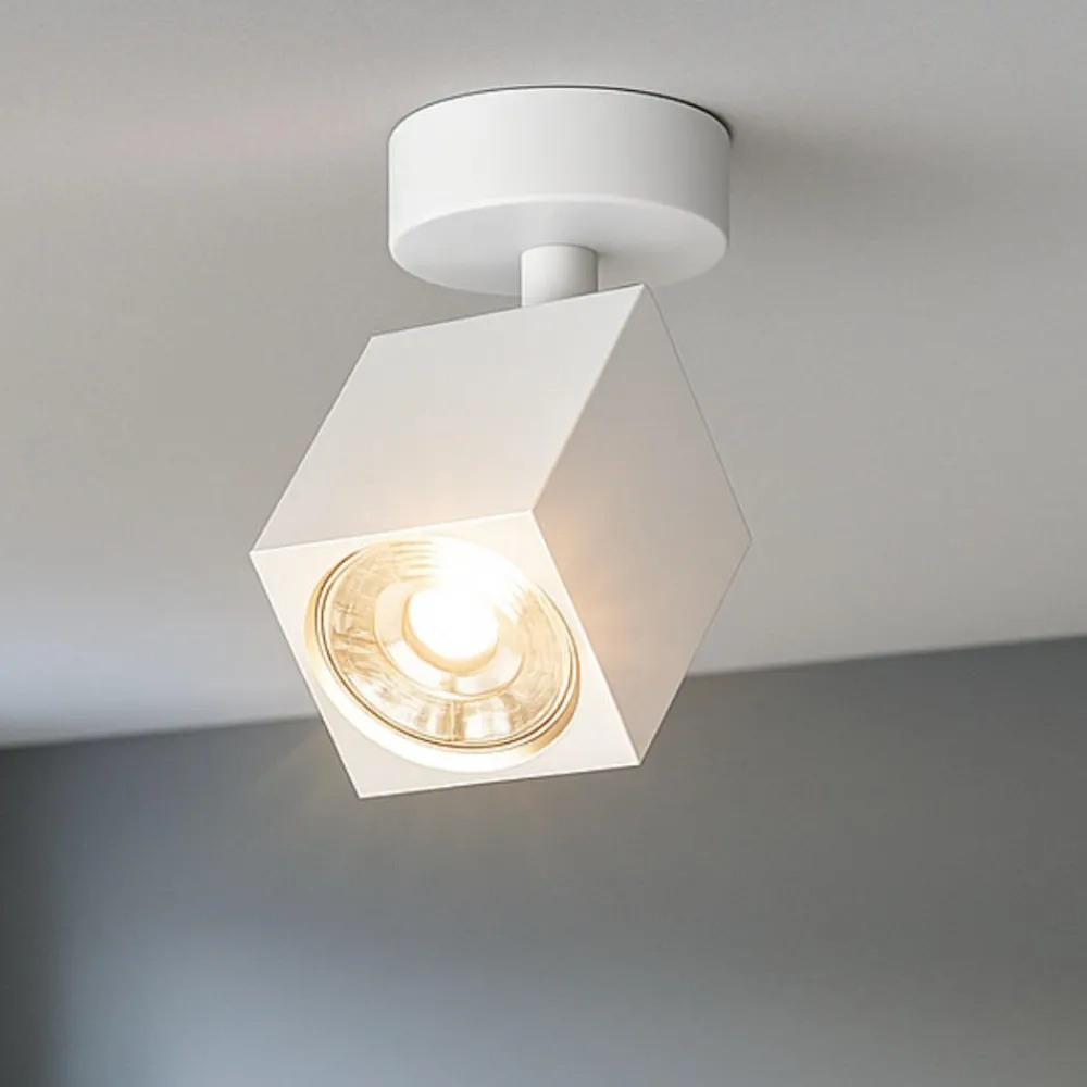Faretti Da Soffitto-Top Light faretto da soffitto kibo bianco led gu10 orientabile