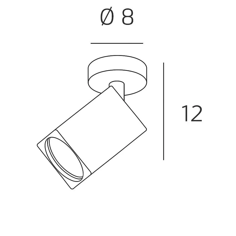 Faretti Da Soffitto-Top Light faretto da soffitto kibo bianco led gu10 orientabile