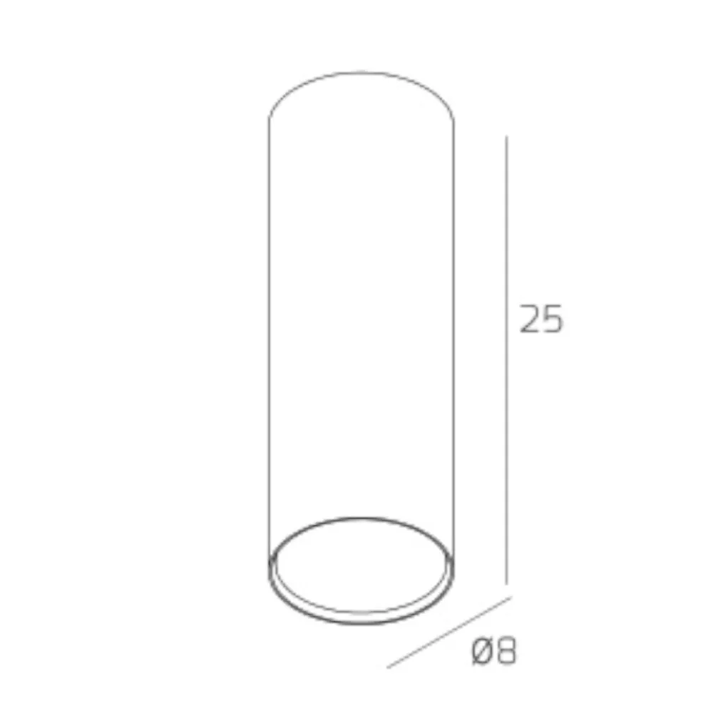 Faretti Da Soffitto-Top Light faretto da soffitto cilindro bianco 25cm