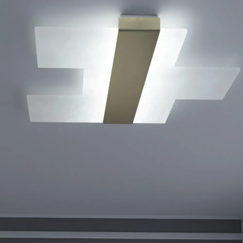 Plafoniere Moderne-Top Light Toplight flight plafoniera camera da letto led 30w colore oro