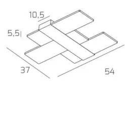Plafoniere Moderne-Top Light Toplight flight plafoniera per camera da letto led 3000k 4000k silver