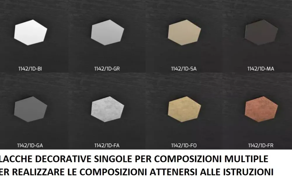Accessori-Top Light hexagon piastra metallica decorativa marrone