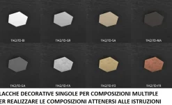Accessori-Top Light hexagon placca metallo decorativa metallo grigio