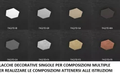 Accessori-Top Light Toplight hexagon placca metallo decorativa sabbia