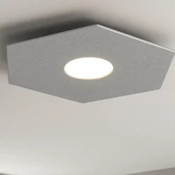 Plafoniere Moderne-Top Light hexagon plafoniera esagonale grigio moderna