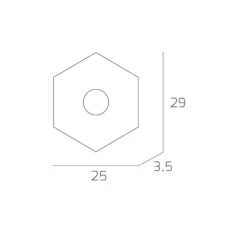 Plafoniere Moderne-Top Light hexagon plafoniera esagonale grigio moderna