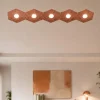 Plafoniere Moderne-Top Light Toplight hexagon plafoniera moderna esagoni foglia rame