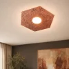 Plafoniere Moderne-Top Light hexagon plafoniera foglia rame esagonale