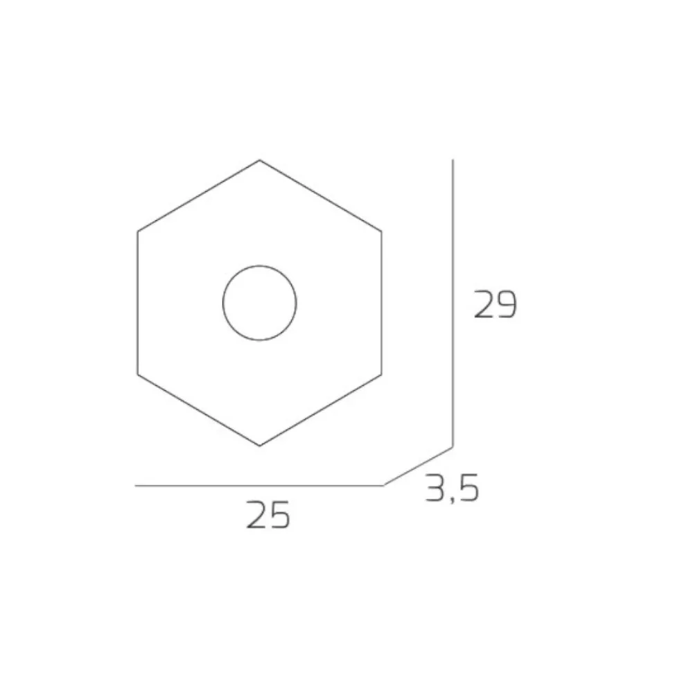Plafoniere Moderne-Top Light hexagon plafoniera foglia rame esagonale