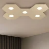 Plafoniere Moderne-Top Light Toplight hexagon plafoniera moderna componibile da cucina sabbia 5 luci