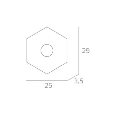 Plafoniere Moderne-Top Light Toplight hexagon plafoniera esagonale grigio antracite