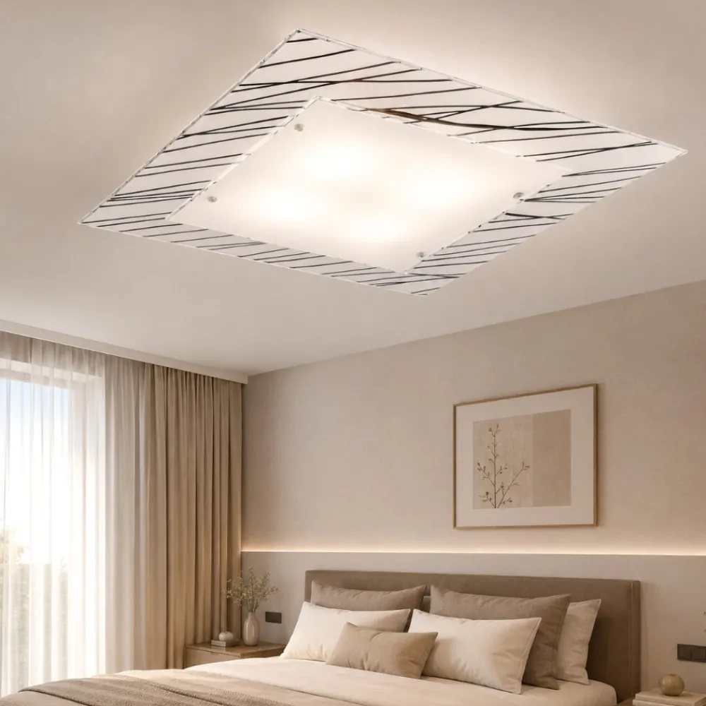 Plafoniere Moderne-Top Light Toplight illuminazione scraps plafoniera per camera da letto quadrata