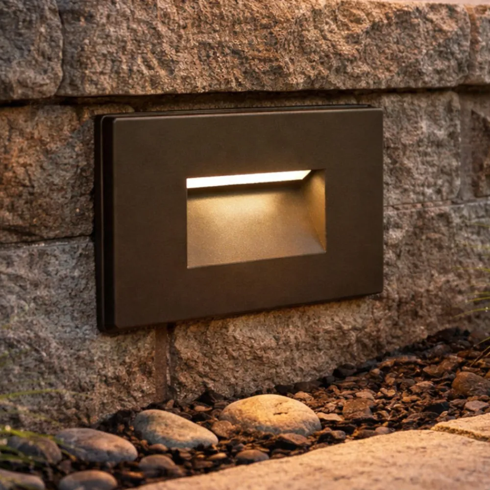 Segnapasso Led-Top Light intro segnapasso led da incasso a parete marrone per esterno ip65