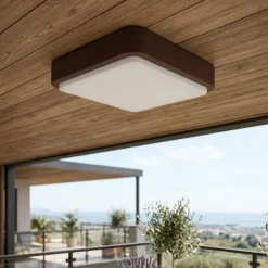 Plafoniere Da Esterno-Top Light irvine plafoniera da esterno marrone corten quadrata