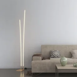 Lampade Da Terra-Top Light kawaii piantana oro moderna champagne led 48w cct