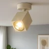 Faretti Da Soffitto-Top Light kibo faretto led a soffitto gu10 orientabile sabbia