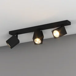 Plafoniere Moderne-Top Light kibo plafoniera con faretti moderna nera 3 luci orientabili gu10