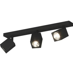 Plafoniere Moderne-Top Light kibo plafoniera con faretti moderna nera 3 luci orientabili gu10