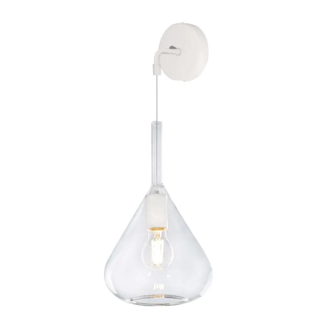 Applique Camera Da Letto-Top Light Toplight kona lampada da parete in vetro trasparente per comodino