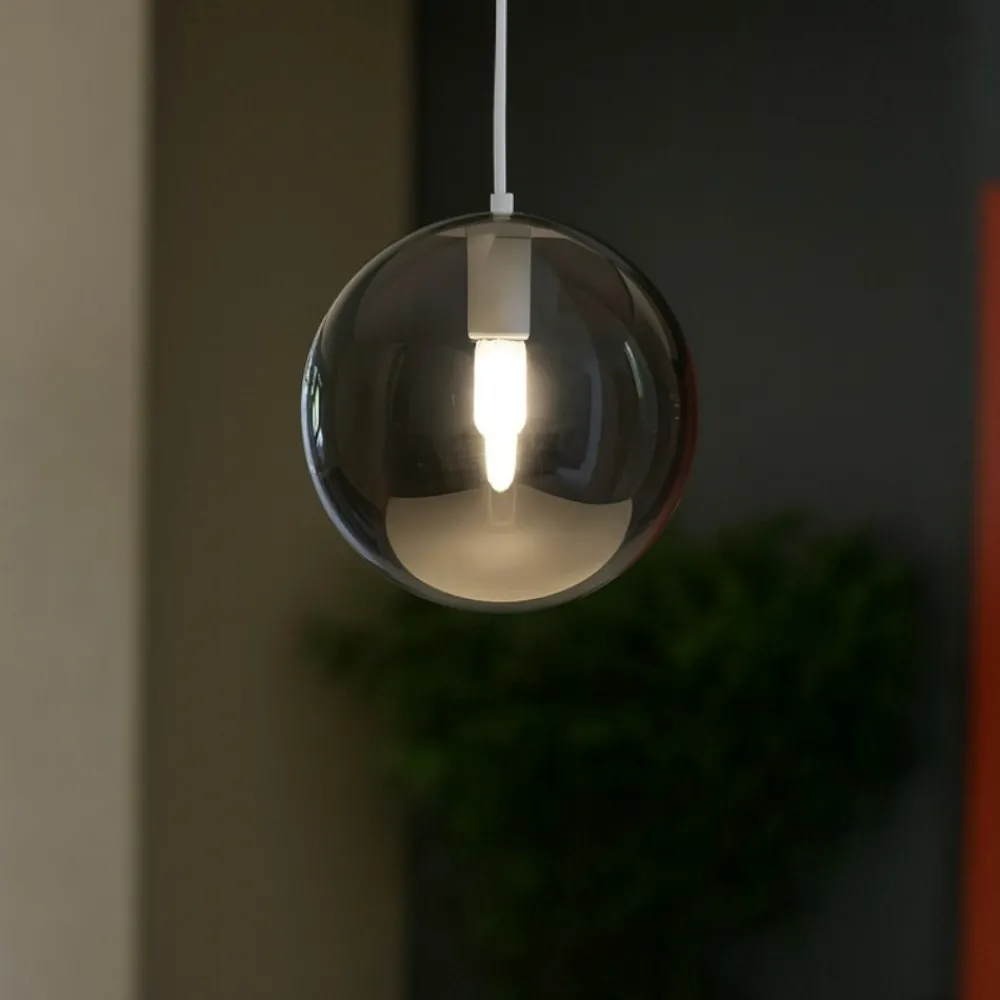 Lampade A Sospensione-Top Light Toplight lampada a sospensione per isola design sfera fume