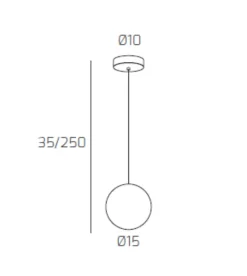 Lampade A Sospensione-Top Light Toplight lampada a sospensione per isola design sfera fume