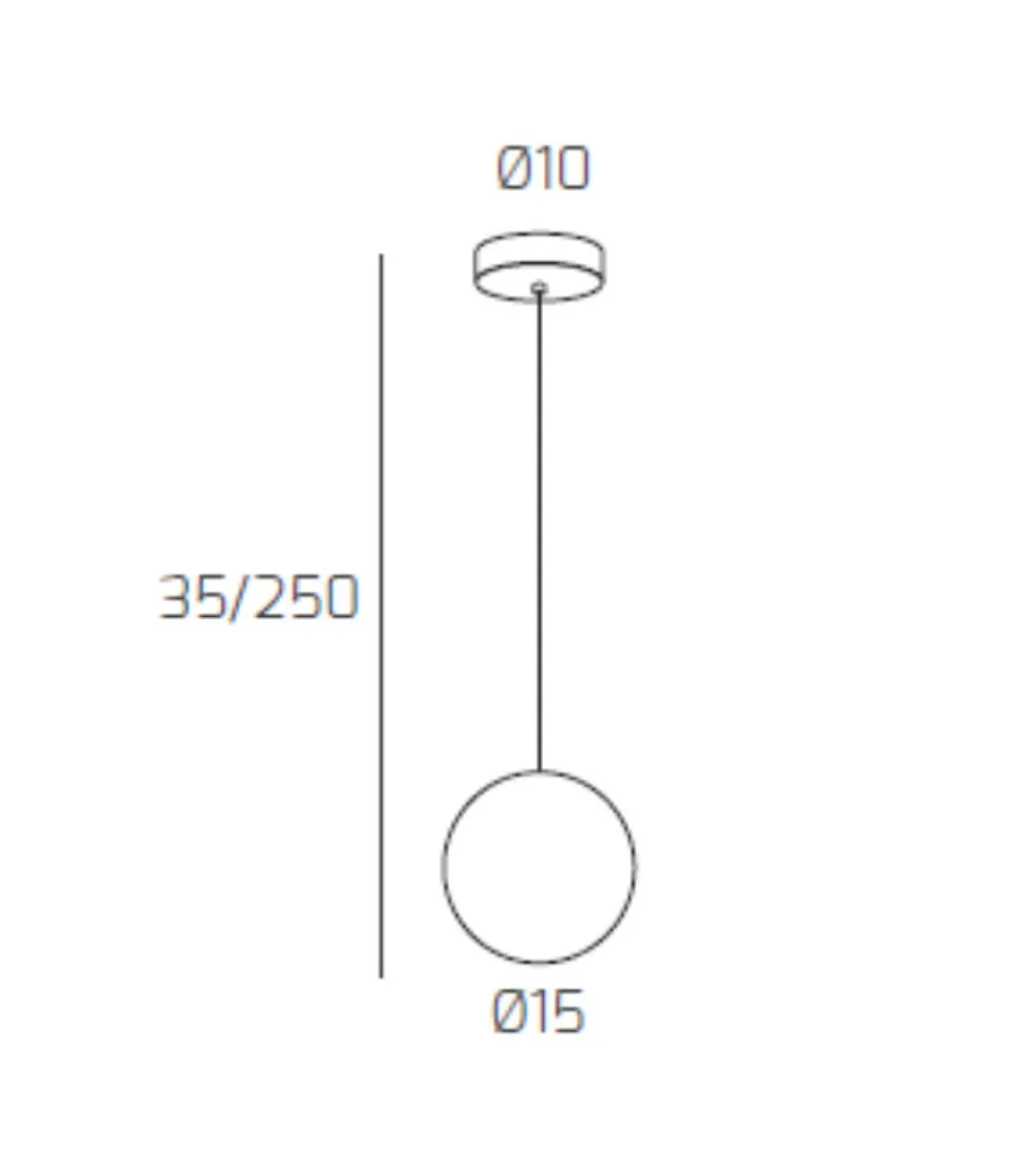 Lampade A Sospensione-Top Light Toplight lampada a sospensione per isola design sfera fume