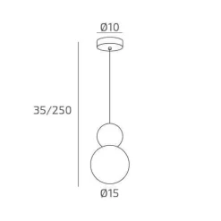 Lampade A Sospensione-Top Light lampada a sospensione cottage blu sfer vetro bianco