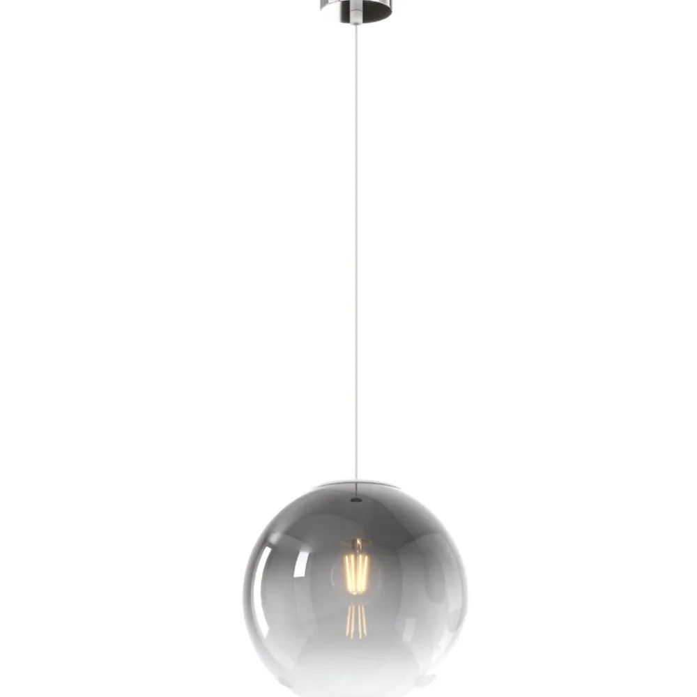 Lampade A Sospensione-Top Light Toplight lampada a sospensione boccia sfera di vetro fume trasparente 25cm