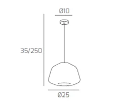 Lampade A Sospensione-Top Light lampada a sospensione pendente ambra vetro