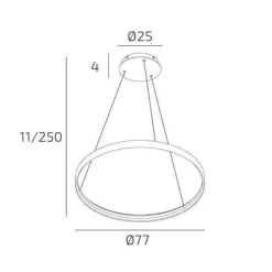 Lampadari Cucina-Top Light lampadario da cucina malika anello oro champagne led 56w cct