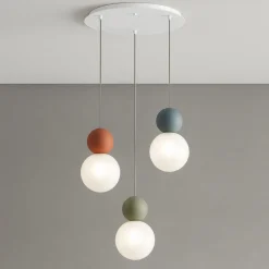 Lampadari Cucina-Top Light lampadario da cucina moderna 3 luci sfere multicolor