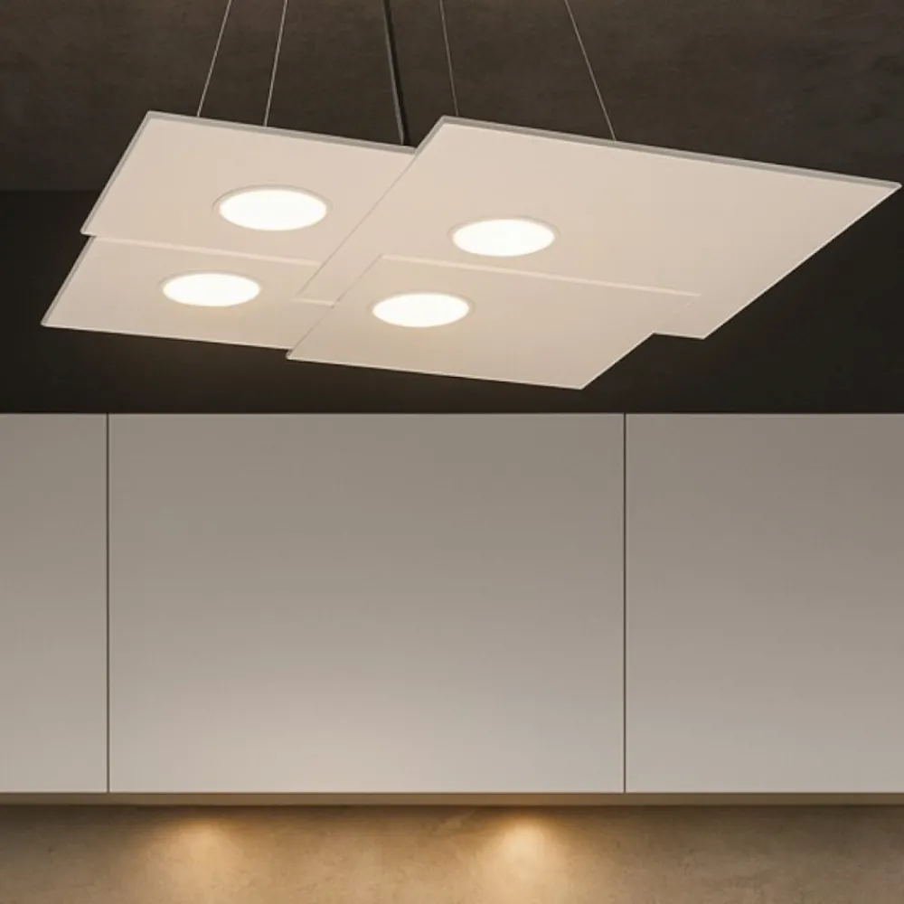 Lampadari Cucina-Top Light Toplight lampadario led per cucina plate bianco design