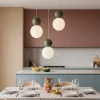 Lampadari Cucina-Top Light lampadario 3 luci cottage per cucina moderna verde