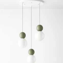 Lampadari Cucina-Top Light lampadario 3 luci cottage per cucina moderna verde