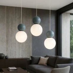 Lampadari Moderni-Top Light lampadario 3 luci cottage decentrate sfere blu