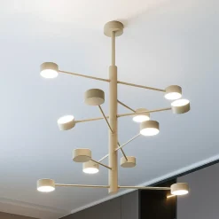Lampadari Moderni-Top Light lampadario 12 luci orientabili sabbia moderno per soggiorno octopus