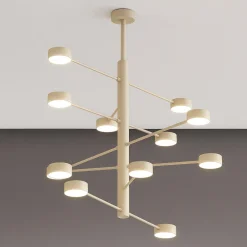 Lampadari Moderni-Top Light lampadario 12 luci orientabili sabbia moderno per soggiorno octopus