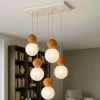 Lampadari Moderni-Top Light lampadario moderno 5 luci terra rossa cottage