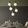 Lampadari Moderni-Top Light lampadario moderno cottage 5 luci sfere verdi