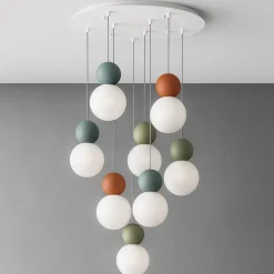 Lampadari Moderni-Top Light lampadario moderno per soggiorno cottage sfere multicolor