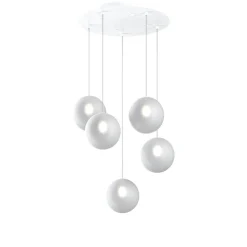 Lampadari Moderni-Top Light Toplight lampadario moderno per soggiorno vetri bianchi