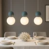 Lampadari Moderni-Top Light lampadario moderno a tre luci cottage blu sfere vetro bianco per soggiorno